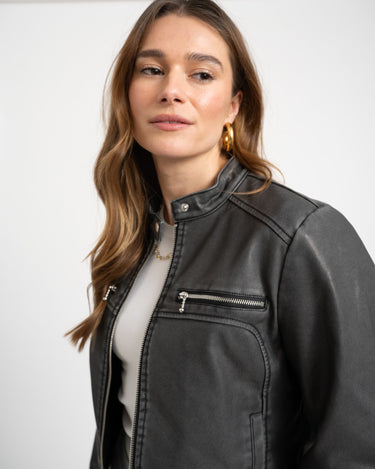 Geena Wash PU Racer Black - Things I Like Things I Love