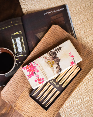 GIFT SET 5 PCS – Wooden Chopsticks Light Brown - Things I Like Things I Love