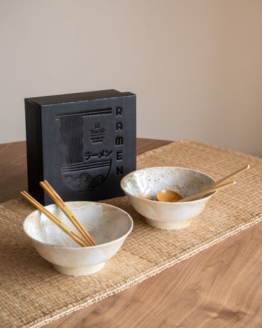 Gift Set - Handmade Japanese Ramen Bowl Yukishino - Things I Like Things I Love