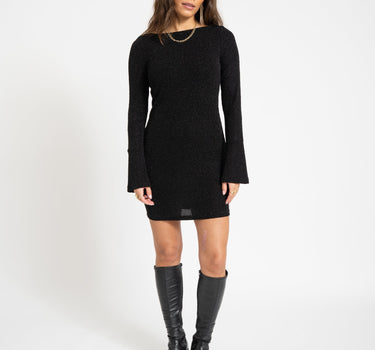 Gilly Boatneck Short Dress Black - Things I Like Things I Love