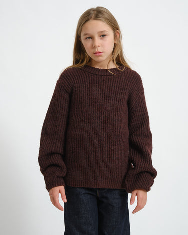 Gloria Global Crew Neck Knit GIRLS Fudge - Things I Like Things I Love