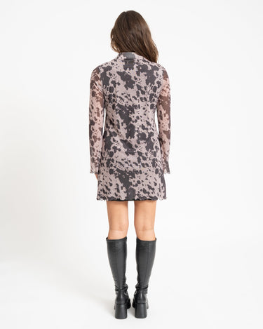 Gracie Mesh Shirt Dress Birch Cow - Things I Like Things I Love