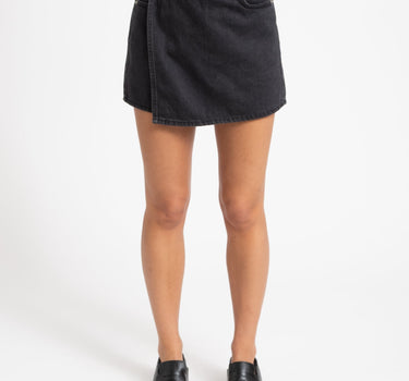Greta Denim Skort Black Denim - Things I Like Things I Love
