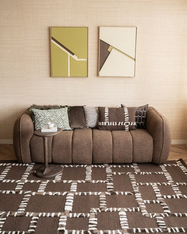 Groot Handgeweven Vloerkleed Stripescape Bruin - Things I Like Things I Love