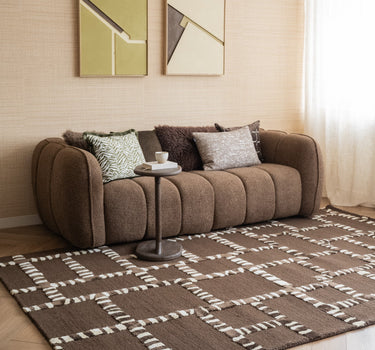 Groot Handgeweven Vloerkleed Stripescape Bruin - Things I Like Things I Love