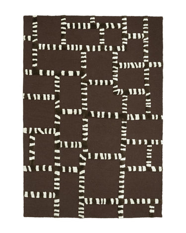 Groot Handgeweven Vloerkleed Stripescape Bruin - Things I Like Things I Love