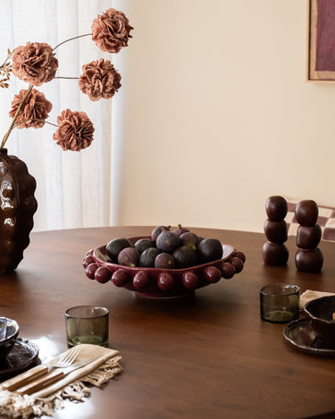 Grote Deco Schaal Viro Burgundy - Things I Like Things I Love