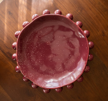 Grote Deco Schaal Viro Burgundy - Things I Like Things I Love