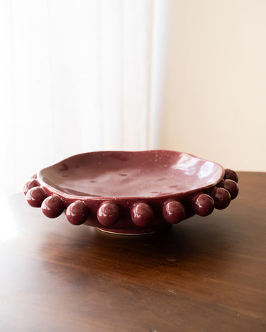Grote Deco Schaal Viro Burgundy - Things I Like Things I Love