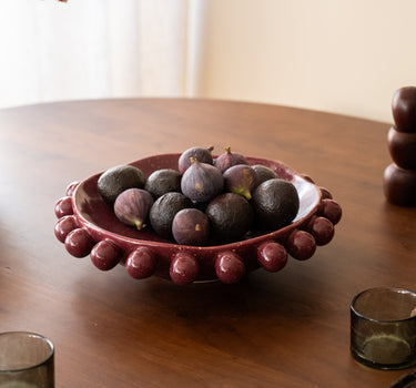 Grote Deco Schaal Viro Burgundy - Things I Like Things I Love