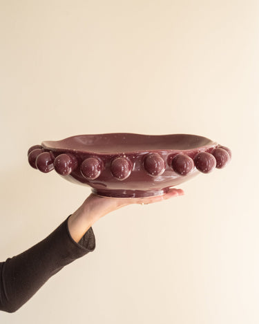Grote Deco Schaal Viro Burgundy - Things I Like Things I Love
