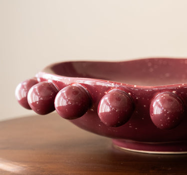 Grote Deco Schaal Viro Burgundy - Things I Like Things I Love