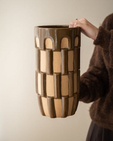 Grote Deco Vaas Moscy Bruin - Things I Like Things I Love