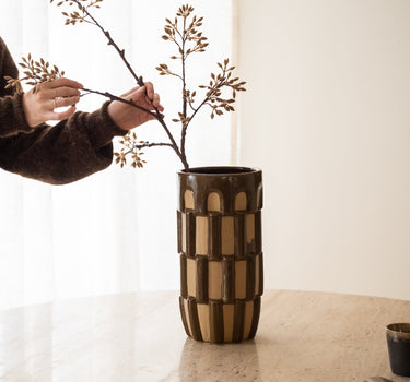 Grote Deco Vaas Moscy Bruin - Things I Like Things I Love