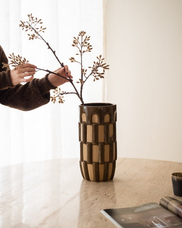 Grote Deco Vaas Moscy Bruin - Things I Like Things I Love