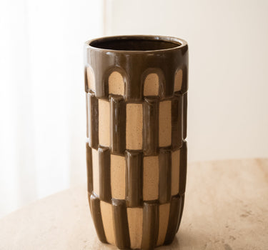 Grote Deco Vaas Moscy Bruin - Things I Like Things I Love