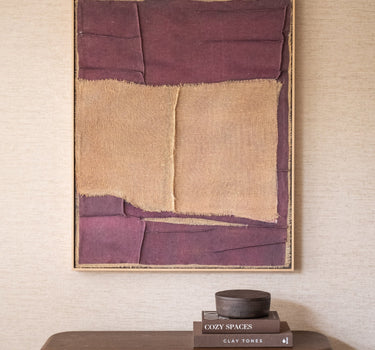 Grote Wanddecoratie Hessian Linnen Aubergine - Things I Like Things I Love