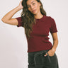 Hadley Tight Polo Knit Noos Cabernet - Things I Like Things I Love