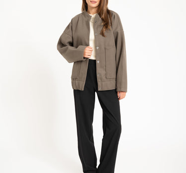 Halston Bomber Jacket Morel - Things I Like Things I Love