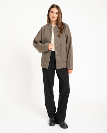 Halston Bomber Jacket Morel - Things I Like Things I Love
