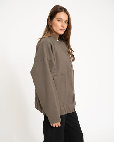 Halston Bomber Jacket Morel - Things I Like Things I Love