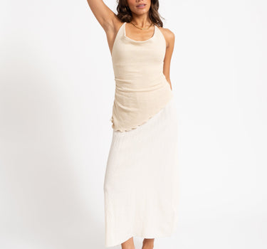 Halterneck Knitted Dress Zand - Things I Like Things I Love