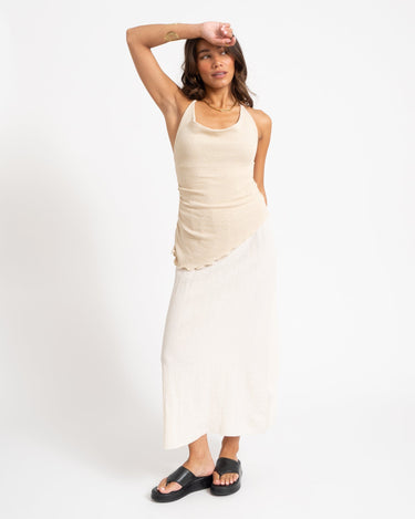 Halterneck Knitted Dress Zand - Things I Like Things I Love