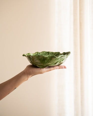Hand - Painted Bowl Cabbage Leaf - Things I Like Things I Love