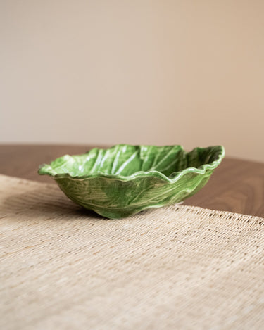 Hand - Painted Bowl Cabbage Leaf - Things I Like Things I Love
