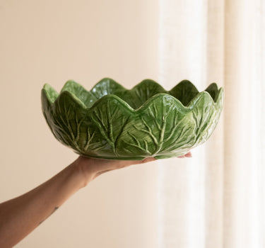 Hand - Painted Salad Bowl Leaf - Things I Like Things I Love