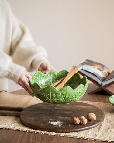 Hand - Painted Salad Bowl Leaf - Things I Like Things I Love