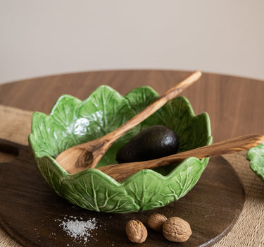 Hand - Painted Salad Bowl Leaf - Things I Like Things I Love