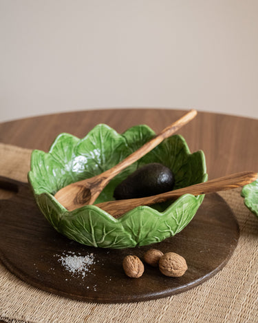 Hand - Painted Salad Bowl Leaf - Things I Like Things I Love