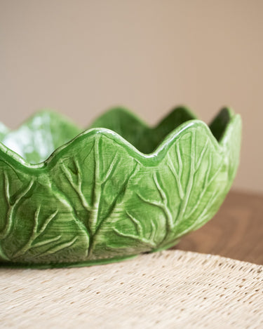 Hand - Painted Salad Bowl Leaf - Things I Like Things I Love