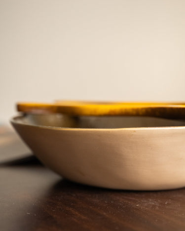 Hand - painted Serving Bowl Cycle Brown - Things I Like Things I Love