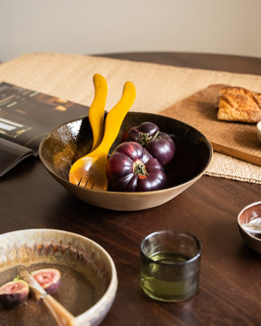 Hand - painted Serving Bowl Cycle Brown - Things I Like Things I Love