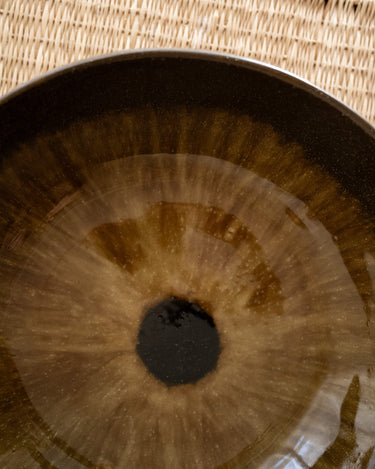 Hand - painted Serving Bowl Cycle Brown - Things I Like Things I Love