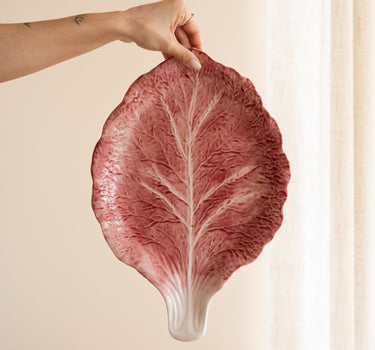 Hand - Painted Serving Plate Cabbage Pink - Things I Like Things I Love