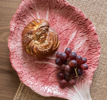 Hand - Painted Serving Plate Cabbage Pink - Things I Like Things I Love