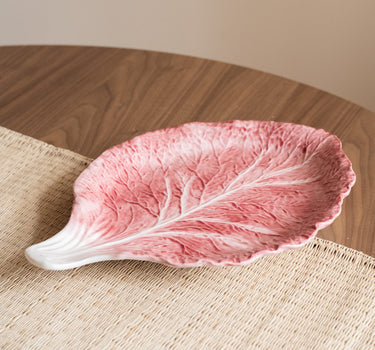 Hand - Painted Serving Plate Cabbage Pink - Things I Like Things I Love