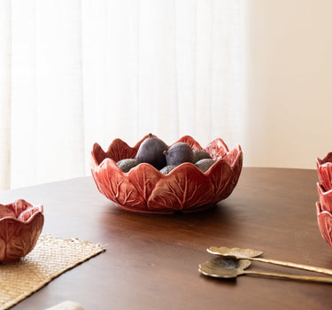 Handbeschilderde Saladeschaal Slablad Bordeaux - Things I Like Things I Love