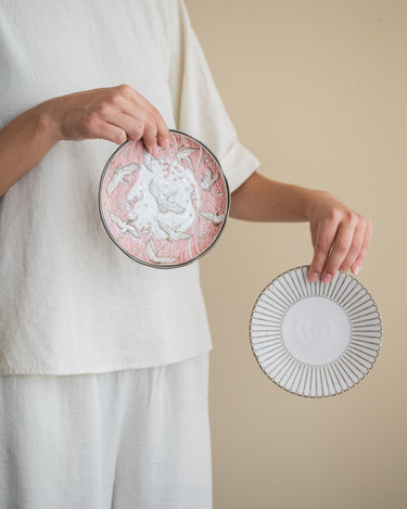 Handgemaakt Japans gebaksbordje Kosai Lotus - Things I Like Things I Love