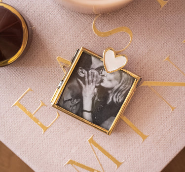 Handgemaakt Mini Fotolijstje Pyar Hart Crème - Things I Like Things I Love