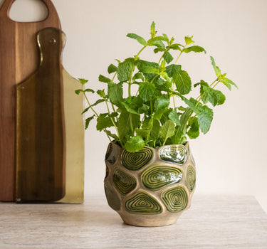 Handgemaakte Bloempot Asta Groen - Things I Like Things I Love
