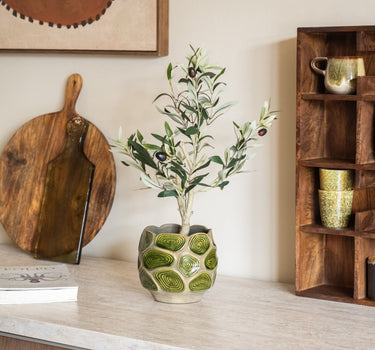 Handgemaakte Bloempot / Keukengereihouder Asta Groen - Things I Like Things I Love
