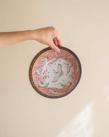 Handgemaakte Japanse Grote Kom Kraanvogel Roze - Things I Like Things I Love