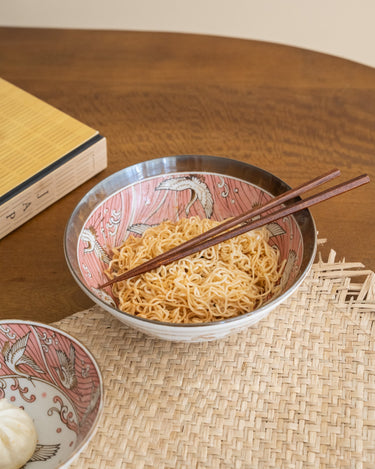 Handgemaakte Japanse Grote Kom Kraanvogel Roze - Things I Like Things I Love