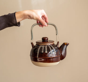 Handgemaakte Japanse Theepot Amesuzu Bruin - Things I Like Things I Love