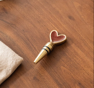 Handgemaakte Pyar Heart Wijnstopper - Things I Like Things I Love