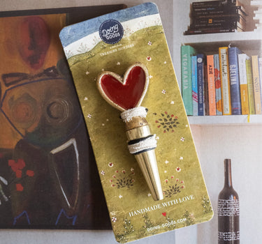 Handgemaakte Pyar Heart Wijnstopper - Things I Like Things I Love